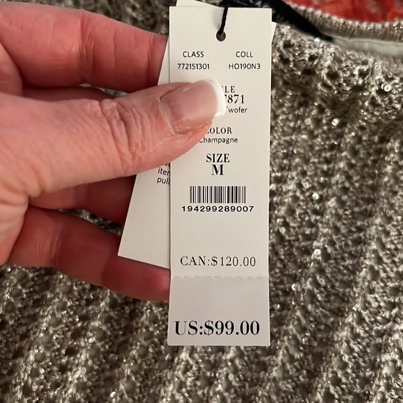 WHBM - Sequin Twofer Sweater - Picture 4 of 4